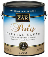 Aqua ZAR 32413 Polyurethane, Gloss, Liquid, Crystal Clear, 1 gal, Can